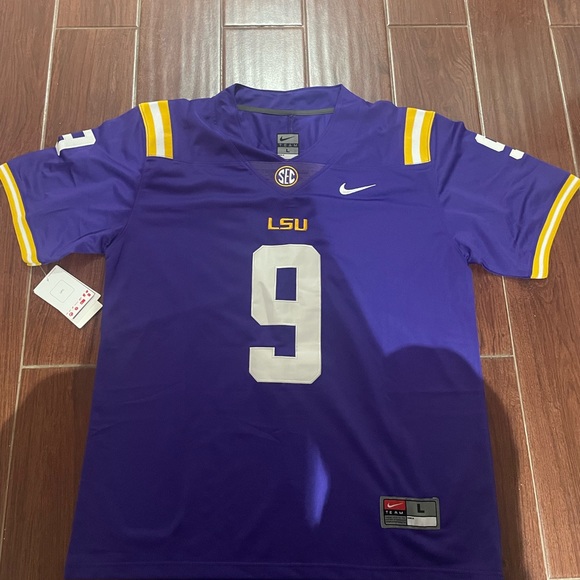 Joe "Burreaux" Burrow LSU Purple Jerseys S-2XL - Picture 3 of 6